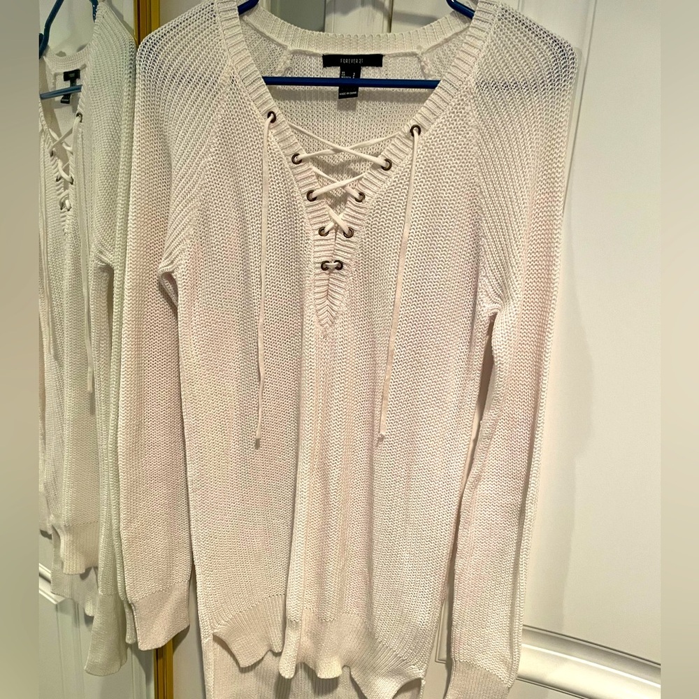 Forever 21 white sweater